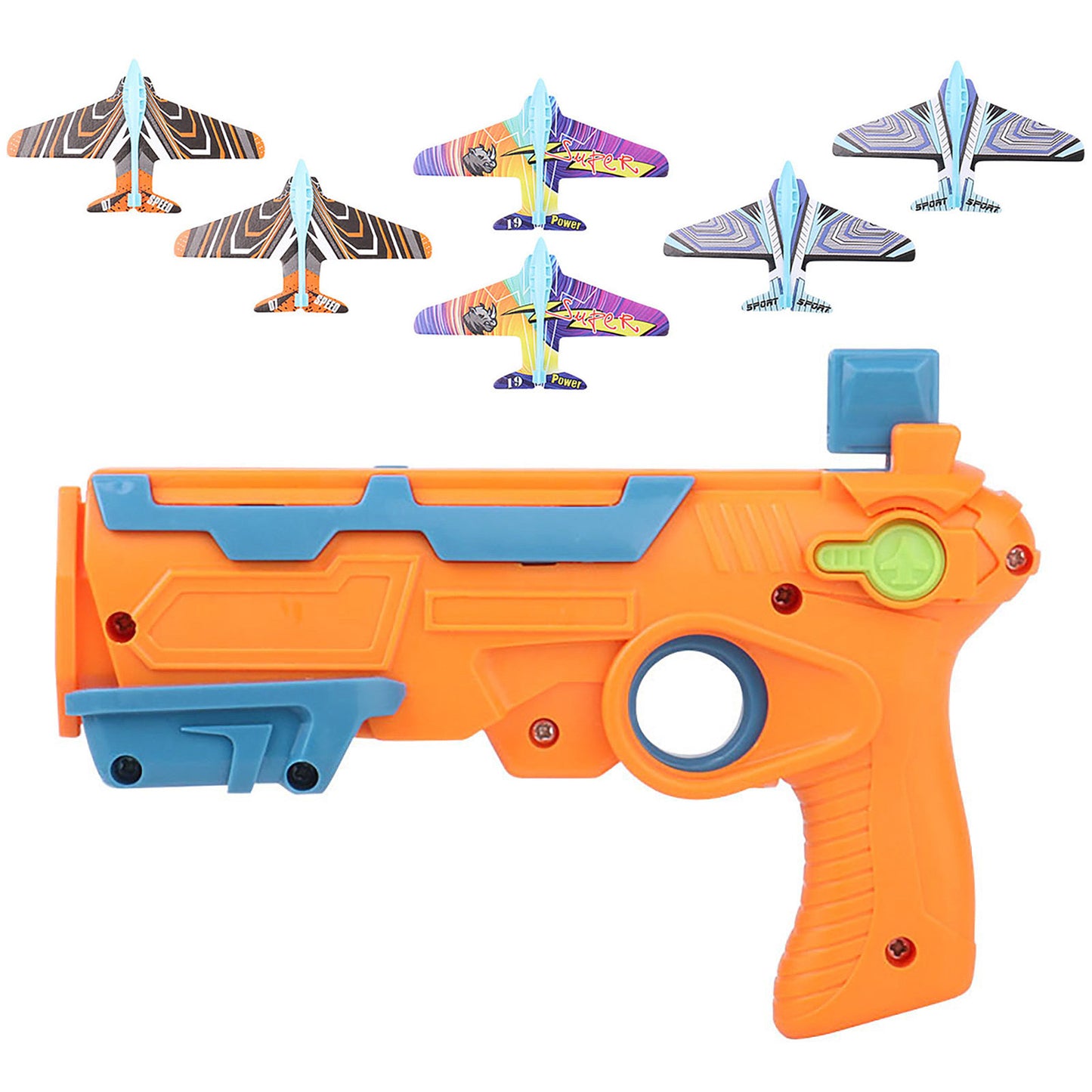 Airplane Launcher Bubble Catapult With 6 Small Plane Toy Funny Airplane Toys for Kids plane Catapult Gun Shooting Game Gift