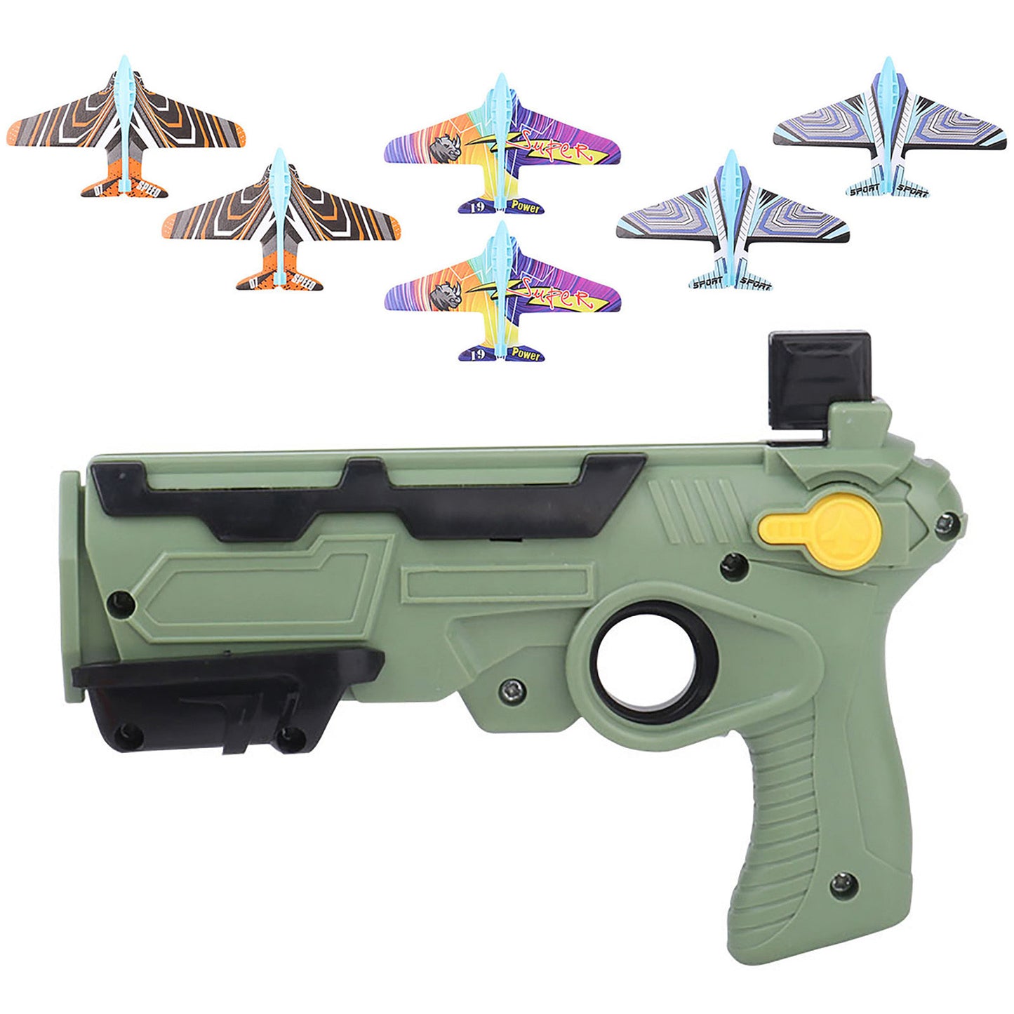 Airplane Launcher Bubble Catapult With 6 Small Plane Toy Funny Airplane Toys for Kids plane Catapult Gun Shooting Game Gift