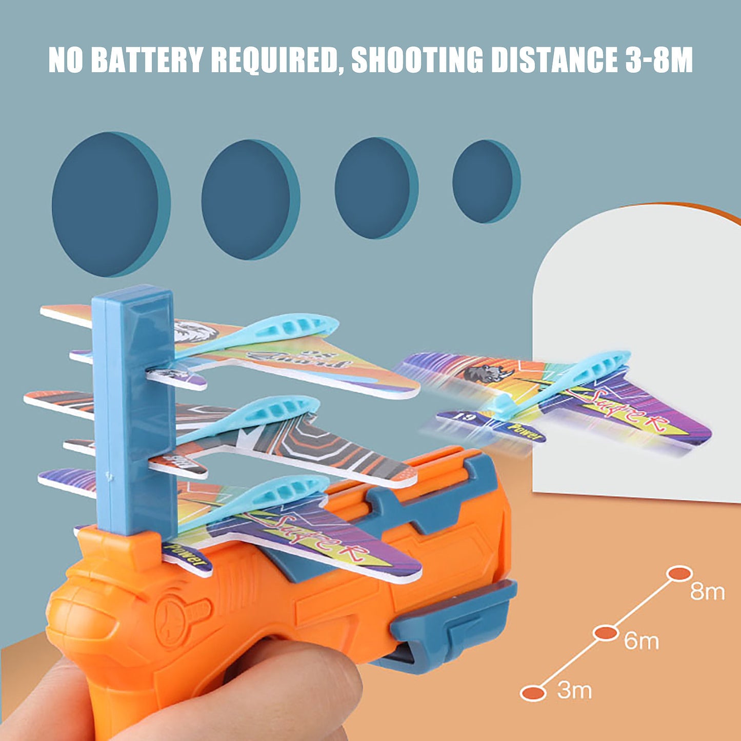 Airplane Launcher Bubble Catapult With 6 Small Plane Toy Funny Airplane Toys for Kids plane Catapult Gun Shooting Game Gift