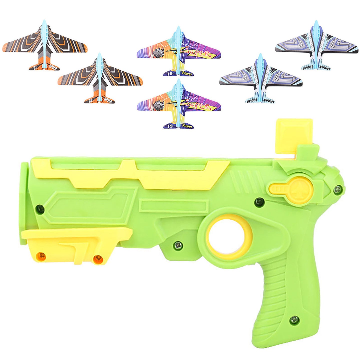 Airplane Launcher Bubble Catapult With 6 Small Plane Toy Funny Airplane Toys for Kids plane Catapult Gun Shooting Game Gift