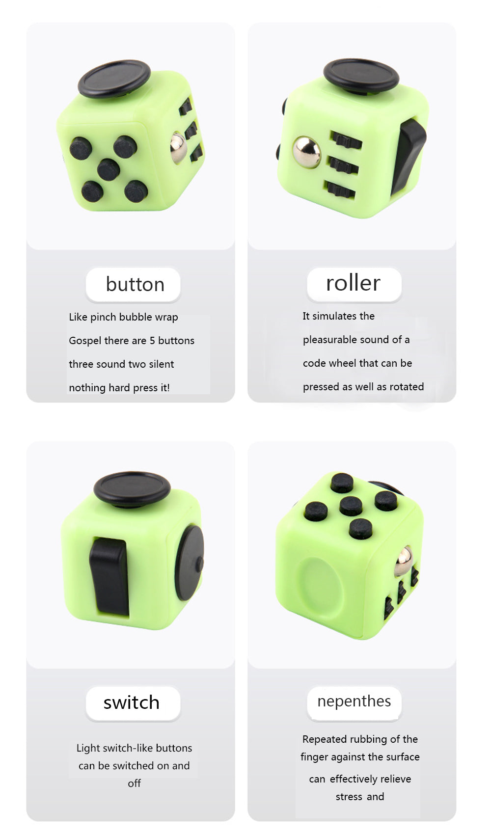 Antistress Children Relief Toys cube Decompression Dice Autism Adhd Toy Kids Anxiety Relieve Adult Fingertip games Button Gift