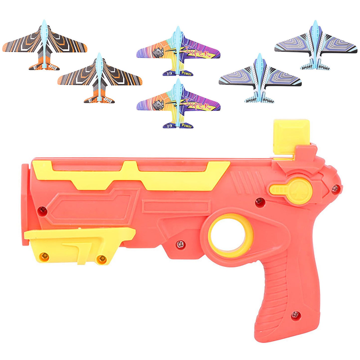 Airplane Launcher Bubble Catapult With 6 Small Plane Toy Funny Airplane Toys for Kids plane Catapult Gun Shooting Game Gift