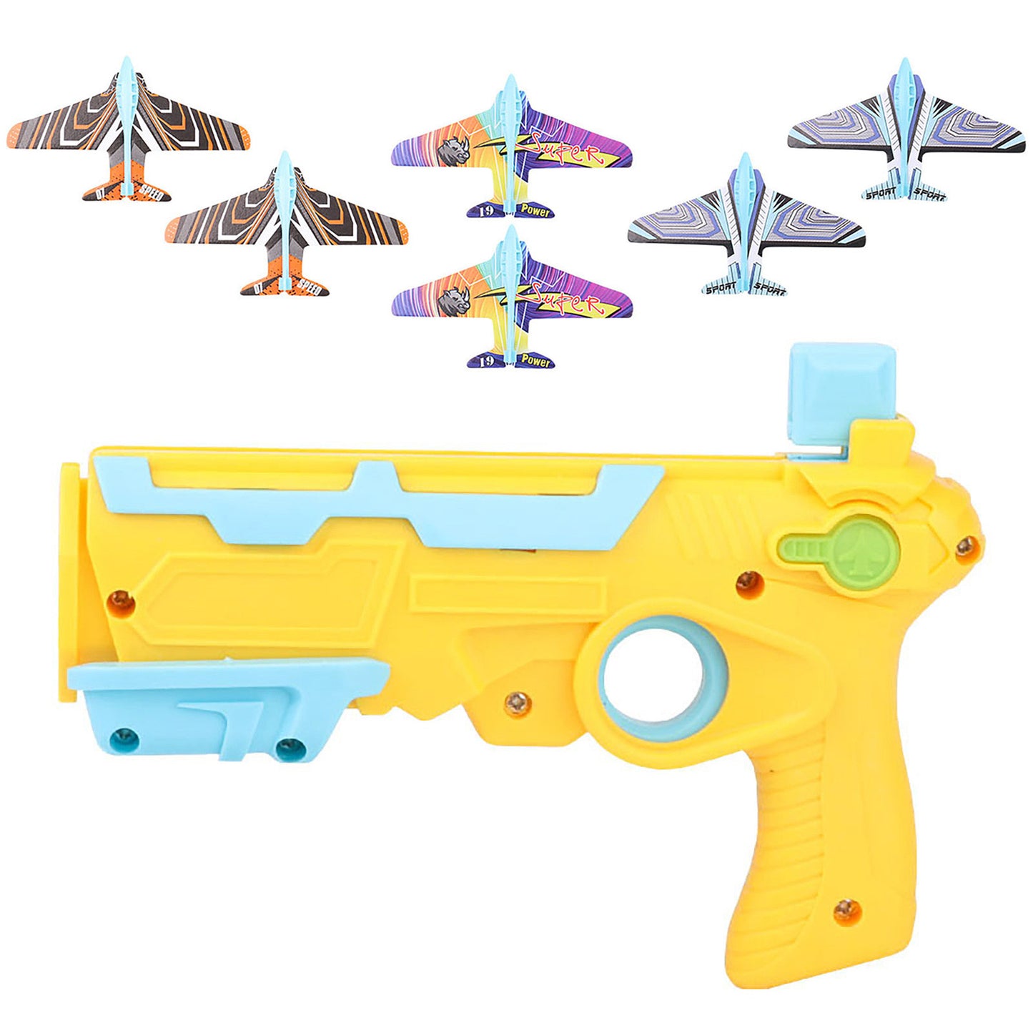 Airplane Launcher Bubble Catapult With 6 Small Plane Toy Funny Airplane Toys for Kids plane Catapult Gun Shooting Game Gift