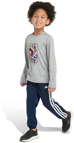 Adidas Boys 2-PiecePoly Mlange Tee Joggers Set
