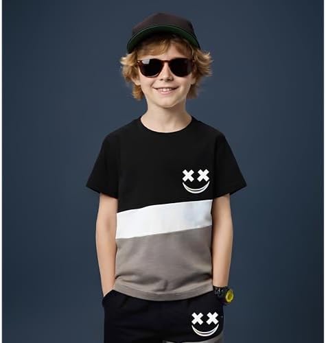 Vitalique Boys Summer Outfit T-Shirts Pants Set