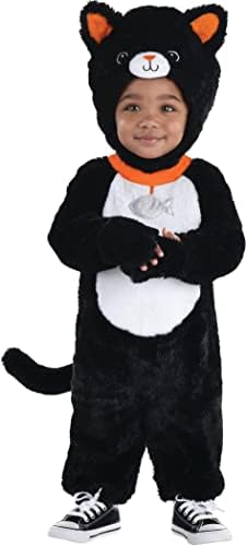 Cuddly Black Cat Costume for Kids