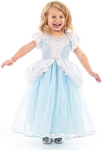 Little Adventures Deluxe Cinderella Princess Dress up Costume for Girls