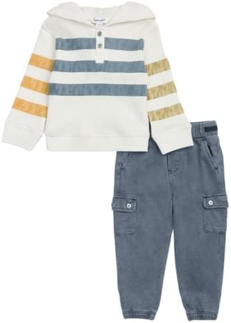 Splendid Boys Waffle Long Sleeve Hoodie and Jogger Set