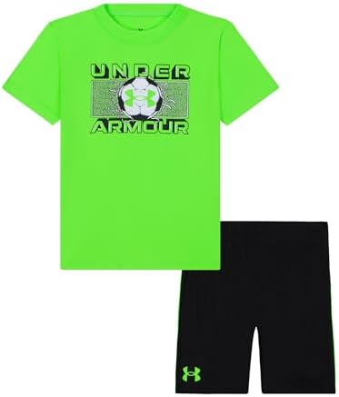 Under Armour Boys Short Sleeve Tee Shorts Set - Lightweight Breathable