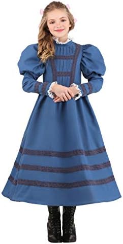 Adorable Girls Halloween Costume Blue Helen Keller Dress