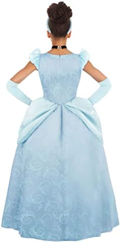 Girls Disney Premium Cinderella Costume Blue Dress Ball Gown Outfit