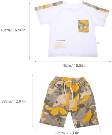 AOKWAWALIY Boys Summer Set Trendy T-Shirts Slim Pants forSpecifies