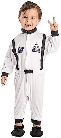 Spooktacular Creations Toddler Halloween Astronaut Costume - Space-themed BabyJumpsuit with Boots