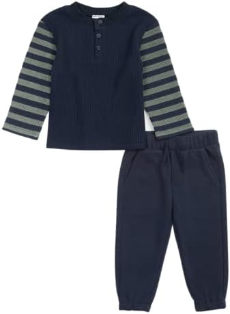 Splendid Kids Boys Dylan Stripe Long Sleeve Set Navy 3-6M