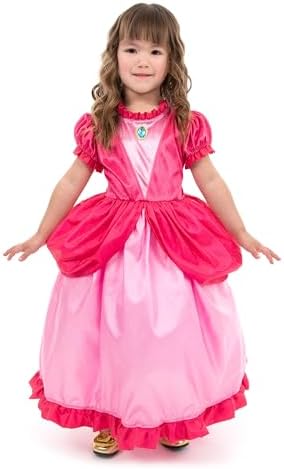 Little Adventures Kingdom Pink Princess Dress Up - Machine Washable Costume for Kids