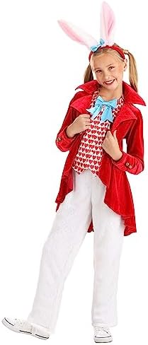 Fun Costumes Dignified White Rabbit Girls Halloween Costume for Kids