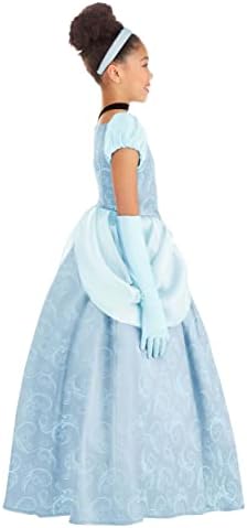 Girls Disney Premium Cinderella Costume Blue Dress Ball Gown Outfit