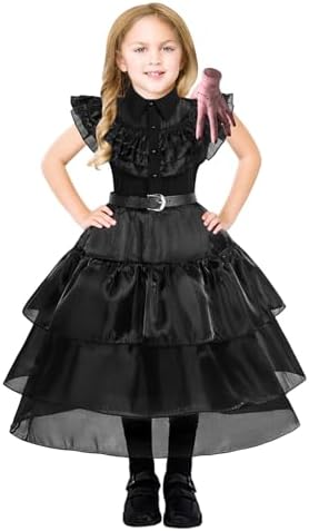 WYB Black Costume Dress for Girls - Cosplay Party Set