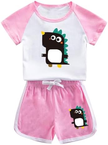 Girls Cute Dinosaur Print Tracksuit