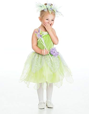 Fairy Princess Costume Set Tinkerbell Dress with Wings Halo and Wand