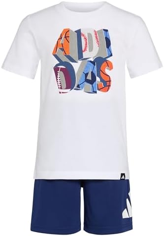 Adidas Boys Short Sleeve Tee Shorts Set