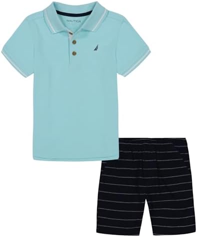 Nautica Boys 2-Piece Polo Woven Short Set