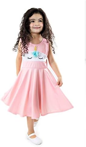 Little Adventures Pink Unicorn Princess Twirl Dress Girls