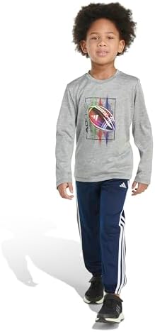 Adidas Boys 2-PiecePoly Mlange Tee Joggers Set