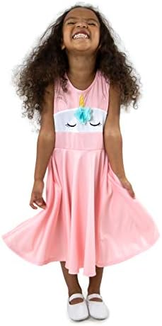 Little Adventures Pink Unicorn Princess Twirl Dress Girls