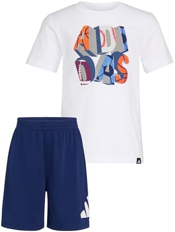 Adidas Boys Short Sleeve Tee Shorts Set