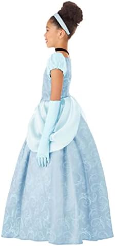 Girls Disney Premium Cinderella Costume Blue Dress Ball Gown Outfit