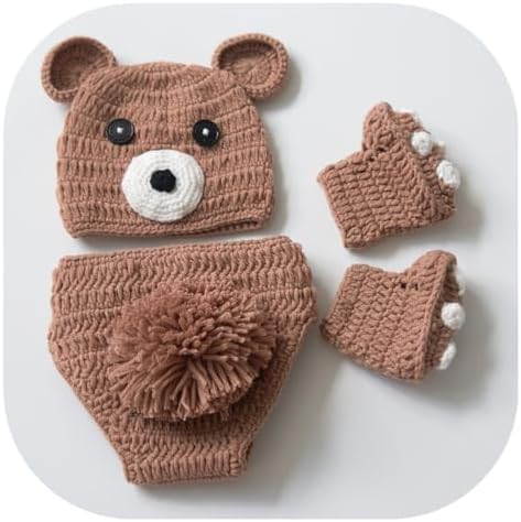 Vemonllas Bear Outfit for Newborns Adorable Photography Props