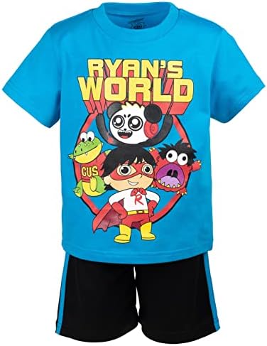 RYANS WORLD Graphic T-Shirt Mesh Shorts Set