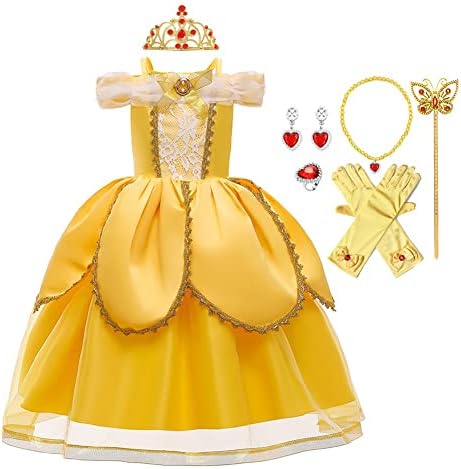 Elegant Princess Beauty and the Beast Dress Halloween Costume