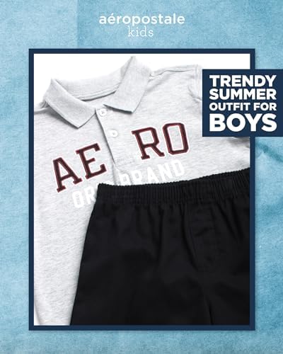 AEROPOSTALE Boys Short Sleeve Polo Shirt and Cargo Shorts Set