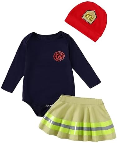Fireman Costume for Baby Girls Halloween