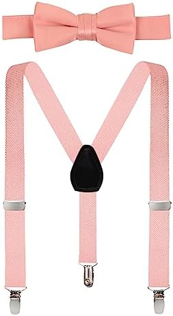 Colorful Suspenders Bow Tie Set for Kids