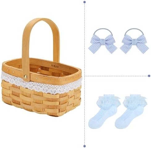 Girls Blue Plaid Halloween Costume with Accessories