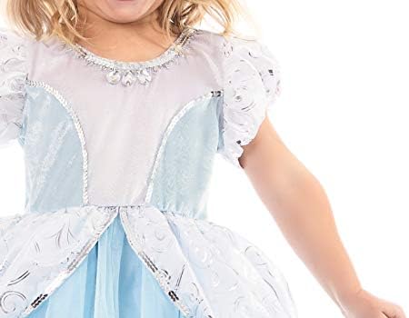 Little Adventures Deluxe Cinderella Princess Dress up Costume for Girls