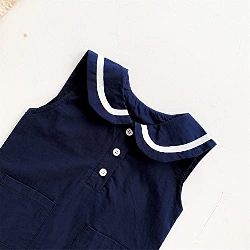 SZZY Boys Romper for Infant 9-12 Months Sleeveless Lapel Design