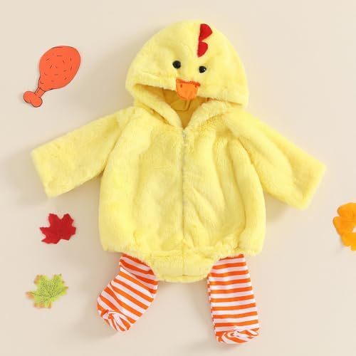 Twopumpkin Baby Chick Halloween CostumeRomperLeggings