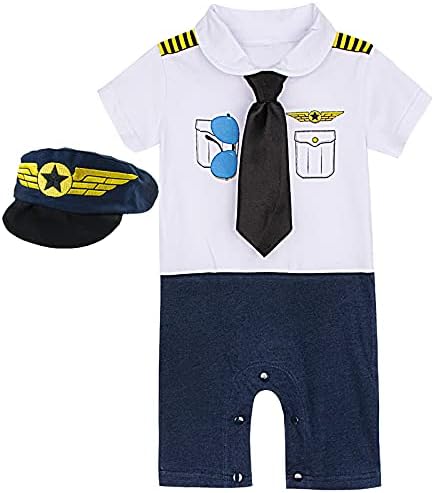 COSLAND Pilot Romper Set for Boys Perfect for 0-24 Months