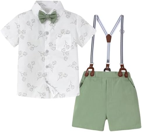 ZOEREA Boys Summer Short Set Casual Formal Outfit 5-10Y
