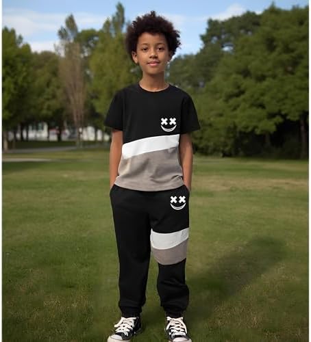 Vitalique Boys Summer Outfit T-Shirts Pants Set