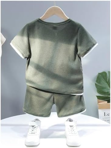 Verdusa Kids 2-Piece Casual Outfits Soft Stretchy for Toddler Boys