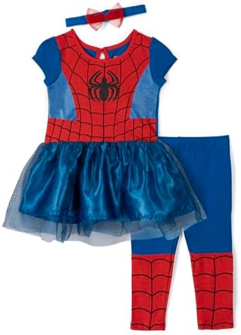 Marvel Avengers Captain America Spider-Man Girls Cosplay Dress Set 1