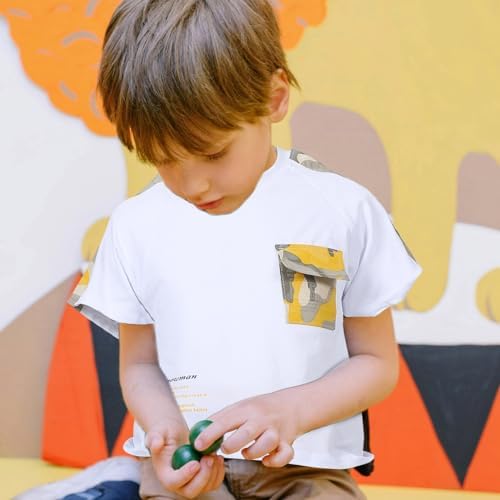 AOKWAWALIY Boys Summer Set Trendy T-Shirts Slim Pants forSpecifies