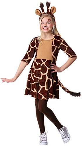 Girls Giraffe Fleece Costume with attached tail
