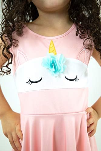 Little Adventures Pink Unicorn Princess Twirl Dress Girls