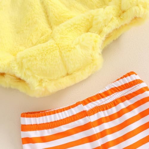 Twopumpkin Baby Chick Halloween CostumeRomperLeggings